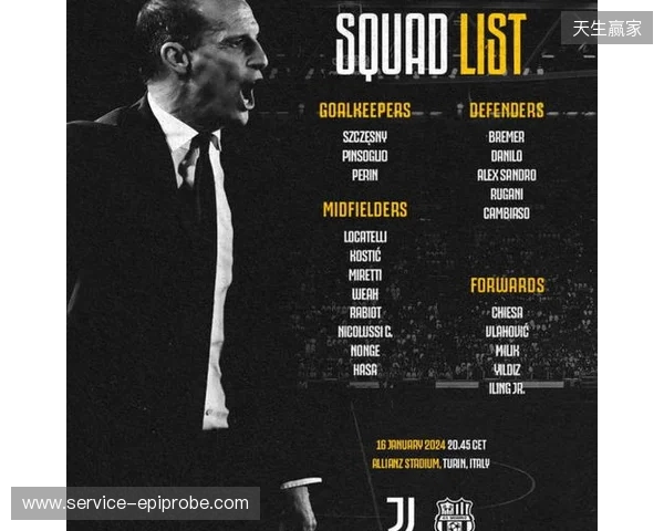尤文vs萨索洛名单：伊尔迪兹，图拉姆领衔；弗拉霍维奇复出
